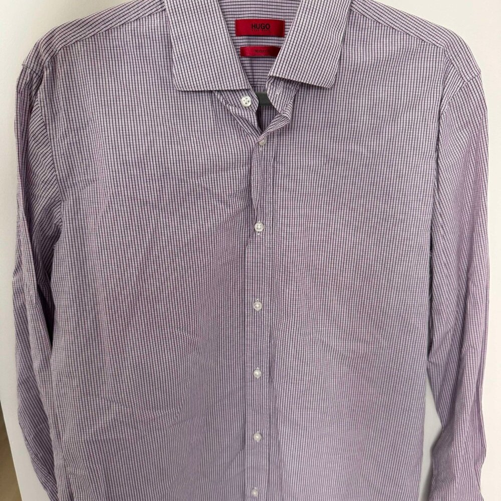 HUGO Men's Modern Fit Button Down Shirt - Size 15 1/2 (M) - 85% OFF (MSRP $115)